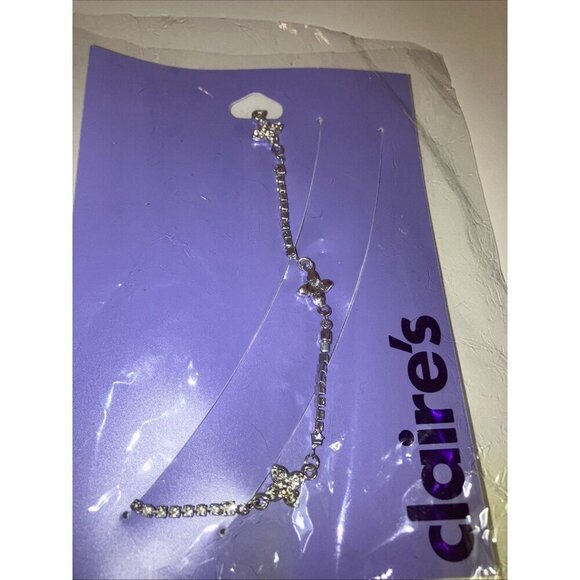 Claire’s 6prs Hoop Earrings Card, 3prs Stackable Earrings, & 1 Anklet. New - Picture 4 of 5